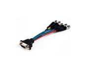 6 HR Pro Series Low Profile VGA HD 15 jack to BNC Cable