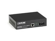 Black Box PoE PSE Gigabit Media Converter Single Mode LC 10 km