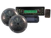 Waterproof Marine CD MP3 Player Receiver w Speaker Splash Proof Radio Cover