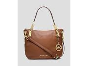 NEW AUTHENTIC MICHAEL KORS BROOKE CONVERTIBLE SHOULDER TOTE Luggage Gold