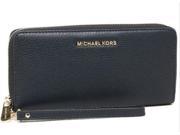 Michael Michael Kors Womens Bedford Travel Continental Leather Wallet Blue 32F6GBFE4L 414