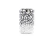 Electroplating Hollow Out Floral Back Case Cover Protector for Galaxy Note 2 N7100 Silver