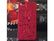 3D Embossed Hollow Sculpture Art Rose Flower Hard Case Cover for iPhone 5 5G Red