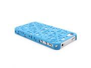 Hollow out Bird Nest Hard Back Case Cover Shell for iPhone 4 4S Sky Blue