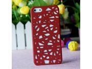 Plastic Hollow out Bird Nest Hard Cover Case Shell for iPhone 5 5G Red