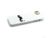 3D Moustache Crystal Diamond Alloy Hard Case Cover for iPhone 5 5G