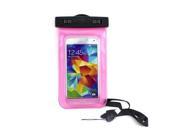Visible PVC Anti Sand Waterproof Case Dry Bag Pouch Case for Galaxy S5 S4 Note 2 1 Hot Pink