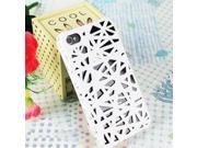 Plastic Hollow out Bird Nest Hard Cover Case Shell for iPhone 5 5G White