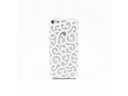 Electroplating Hollow out Floral Back Case Cover Protector for iPhone 5 5G White