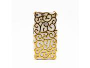 Electroplating Hollow out Floral Back Case Cover Protector for iPhone 5 5G Gold