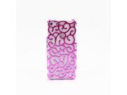 Electroplating Hollow out Floral Back Case Cover Protector for iPhone 5 5G Pink