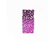Electroplating Hollow out Floral Back Case Cover Protector for iPhone 5 5G Hot Pink