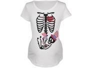 Skeleton Baby July 4th White Maternity Soft T Shirt