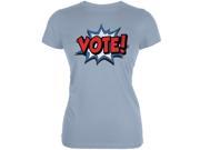 Election Comic Style VOTE! Light Blue Juniors Soft T Shirt