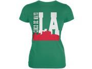 Los Angeles Cinco De Mayo Sky Line Kelly Green Juniors Soft T Shirt