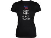 Election 2016 Keep Calm Elect Hillary Black Juniors Soft T Shirt