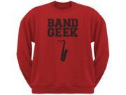 Band Geek Sax Red Adult Sweatshirt
