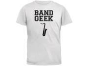 Band Geek Sax White Youth T Shirt