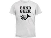 Band Geek French Horn White Youth T Shirt