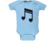 16th Note Hearts Light Blue Soft Baby One Piece