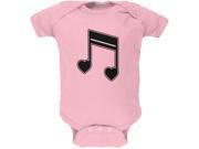 16th Note Hearts Light Pink Soft Baby One Piece