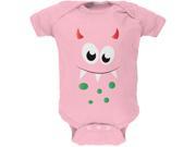 Monster Face Light Pink Soft Baby One Piece