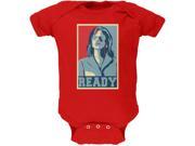 Election Hillary Clinton Ready Poster Red Soft Baby One Piece