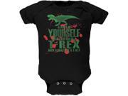 Always Be Yourself T Rex Attack Jurassic Black Soft Baby One Piece