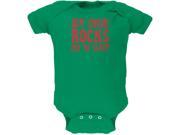 Mom Rocks Me to Sleep Funny Kelly Green Soft Baby One Piece