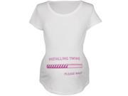 Installing Twin Girls Funny White Maternity Soft T Shirt