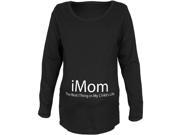 Mother s Day iMom funny Geek Black Maternity Soft Long Sleeve T Shirt