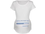 Installing Baby Boy Funny White Maternity Soft T Shirt