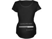 Installing Baby Funny Black Maternity Soft T Shirt