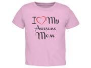 Mothers Day I Heart My Awesome Mom Light Pink Toddler T Shirt