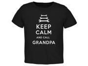 Keep Calm Call Grandpa Black Toddler T Shirt