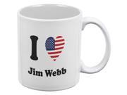 Election 2016 I Heart Jim Webb White All Over Coffee Mug