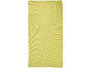 Yellow Hypnotic Pattern All Over Plush Beach Towel