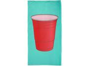Beer Pong Cup All Over Plush Beach Towel