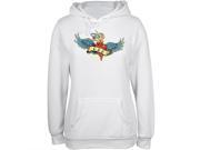 Father s Day Vintage Dad Tattoo White Juniors Soft Hoodie