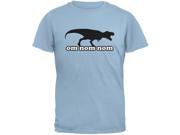 T rex Om Nom Nom Light Blue Youth T Shirt