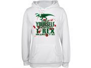 Always Be Yourself T Rex Attack Jurassic White Juniors Soft Hoodie