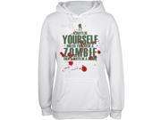 Always Be Yourself Zombie White Juniors Soft Hoodie