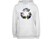 Earth Day Recycle Earth White Juniors Soft Hoodie