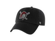 Pittsburgh Pirates Logo Clean Up Black Adjustable Baseball Cap