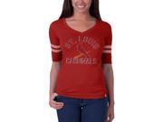 St. Louis Cardinals Flanker Logo Half Sleeve Juniors V Neck T Shirt