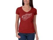 Detroit Red Wings Logo Scrum Juniors Premium V Neck T Shirt