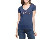 Texas Rangers Flanker Logo MVP Juniors V Neck T Shirt