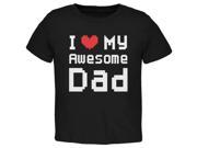 Father s Day I Heart My Awesome Dad 8 Bit Pixel Black Toddler T Shirt