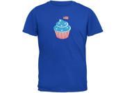 4th of July American Flag Cupcake Royal Youth T Shirt