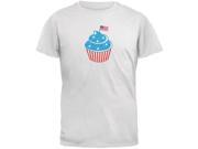 4th of July American Flag Cupcake White Youth T Shirt